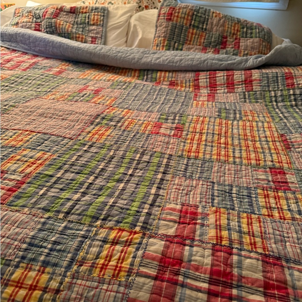 Pottery Barn Madras Patchwork Quilt